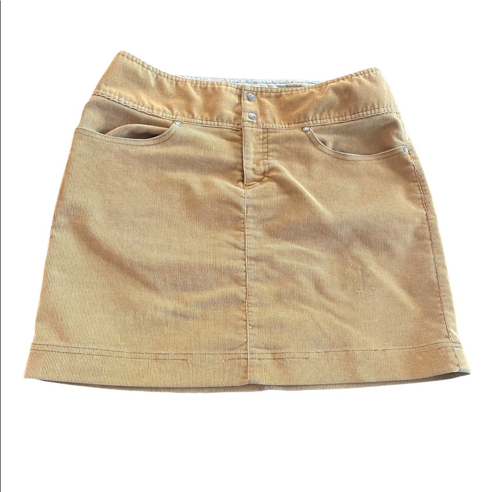Athleta Tan Corduroy Mini Skirt